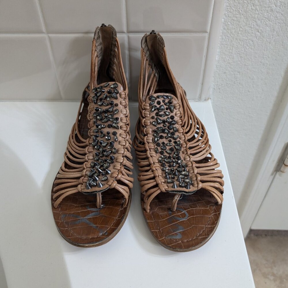 Sam Edelman Dahlia Embellished Gladiator Sandals - Size 8M